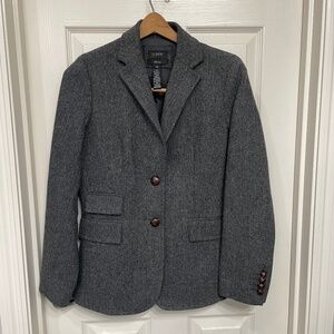 J.Crew Grey Houndstooth Blazer -  Size 6
